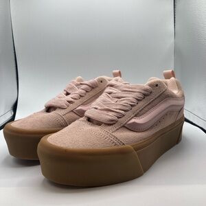 Vans Knu Skate Platform Stacked Sneaker Rose Smoke Gum Women 8 men’s 5.5 NEW